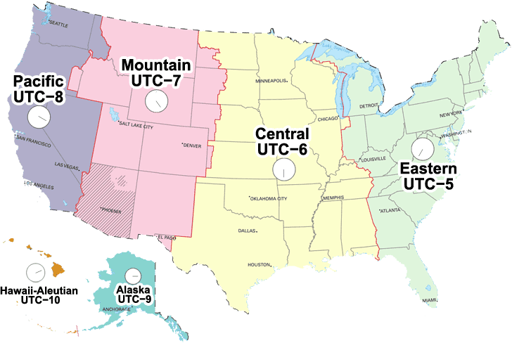 seattle time zone utc